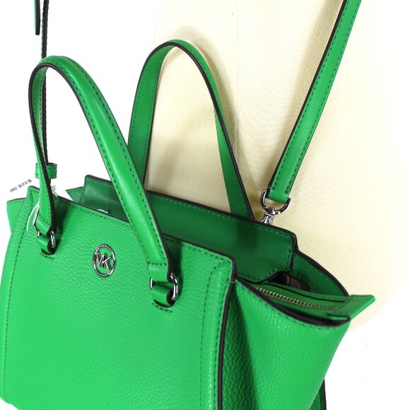 Michael Kors Freya Pebbled Leather Palm Small Shoulder Bag Satchel Handbag NEW - Picture 3 of 7